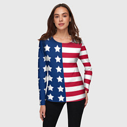 Лонгслив женский USA Flag, цвет: 3D-принт — фото 2