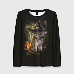 Женский лонгслив Ведьмин котенок