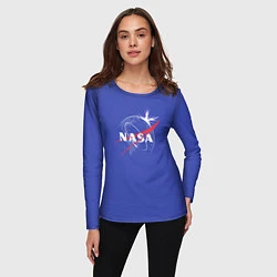 Лонгслив женский NASA: Blue Space, цвет: 3D-принт — фото 2