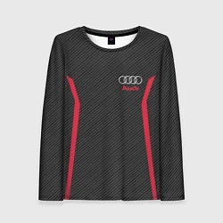 Лонгслив женский Audi: Black Carbon, цвет: 3D-принт