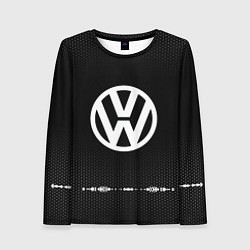 Лонгслив женский Volkswagen: Black Abstract, цвет: 3D-принт