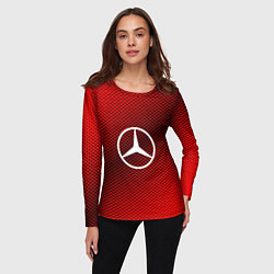 Лонгслив женский Mercedes: Red Carbon, цвет: 3D-принт — фото 2