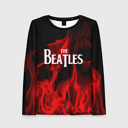 Лонгслив женский The Beatles: Red Flame, цвет: 3D-принт