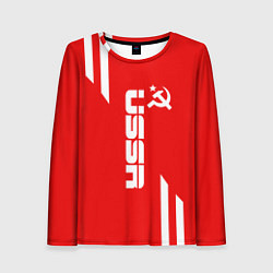 Женский лонгслив USSR: Red Sport