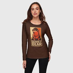 Лонгслив женский Soviet Bear, цвет: 3D-принт — фото 2