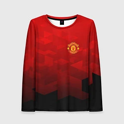 Лонгслив женский FC Man UTD: Red Poly, цвет: 3D-принт