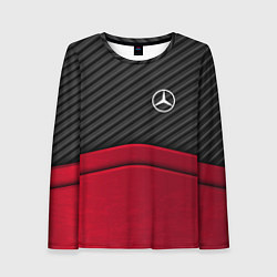 Лонгслив женский Mercedes Benz: Red Carbon, цвет: 3D-принт