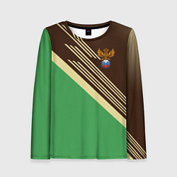 Лонгслив женский Российский футбольный союз, цвет: 3D-принт
