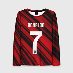 Лонгслив женский Ronaldo 7: Red Sport, цвет: 3D-принт
