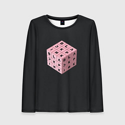 Лонгслив женский Black Pink Cube, цвет: 3D-принт