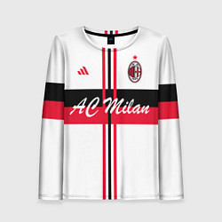 Лонгслив женский AC Milan: White Form, цвет: 3D-принт