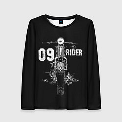 Лонгслив женский 09 Rider, цвет: 3D-принт