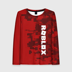 Лонгслив женский ROBLOX: Red Camo, цвет: 3D-принт