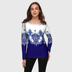 Лонгслив женский Растительный орнамент, цвет: 3D-принт — фото 2