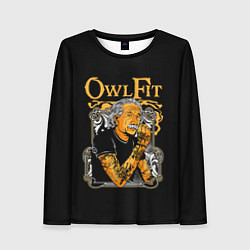 Лонгслив женский Owl Fit, цвет: 3D-принт