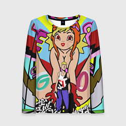 Лонгслив женский GTO Онидзука графити, цвет: 3D-принт