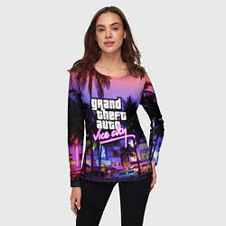 Лонгслив женский Grand Theft Auto Vice City, цвет: 3D-принт — фото 2