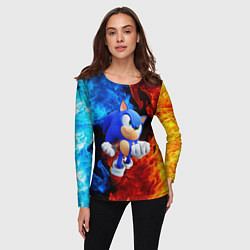 Лонгслив женский SONIC, цвет: 3D-принт — фото 2