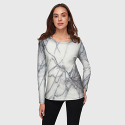 Лонгслив женский Мрамор, цвет: 3D-принт — фото 2