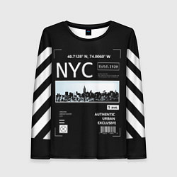 Лонгслив женский Off-White: NYC, цвет: 3D-принт