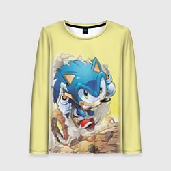 Лонгслив женский SONIC, цвет: 3D-принт