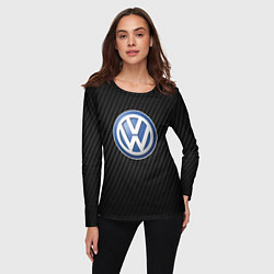 Лонгслив женский Volkswagen Logo, цвет: 3D-принт — фото 2