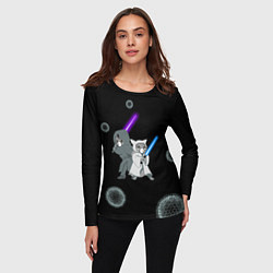 Лонгслив женский Котики vs Вирус, цвет: 3D-принт — фото 2