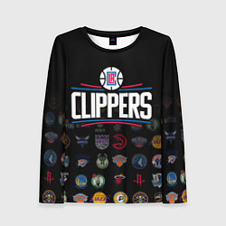 Лонгслив женский Los Angeles Clippers 2, цвет: 3D-принт