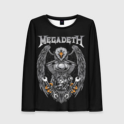 Лонгслив женский Megadeth, цвет: 3D-принт