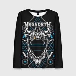 Лонгслив женский Megadeth, цвет: 3D-принт