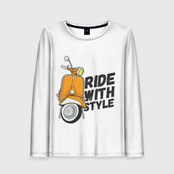 Лонгслив женский RIDE WITH STYLE Z, цвет: 3D-принт