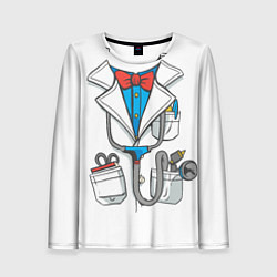 Лонгслив женский Докторский халат, цвет: 3D-принт