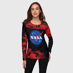 Лонгслив женский NASA НАСА, цвет: 3D-принт — фото 2