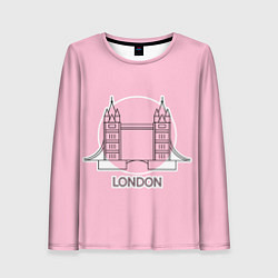 Лонгслив женский Лондон London Tower bridge, цвет: 3D-принт