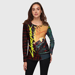 Лонгслив женский Киберпанк, цвет: 3D-принт — фото 2