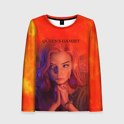 Лонгслив женский Queens Gambit Ход Королевы, цвет: 3D-принт