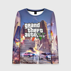 Лонгслив женский ЭКШЕН Grand Theft Auto V, цвет: 3D-принт