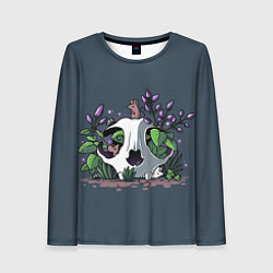 Женский лонгслив Мыши в черепе