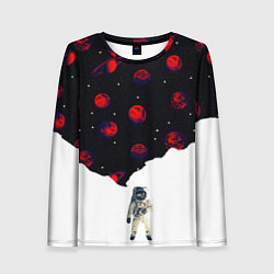 Женский лонгслив Мысли космонавта про космос