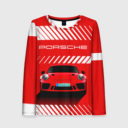 Женский лонгслив PORSCHE ПОРШЕ RED STYLE