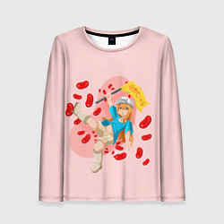 Лонгслив женский Platelets, цвет: 3D-принт