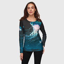 Лонгслив женский Рисунок медуза, цвет: 3D-принт — фото 2