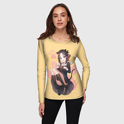 Лонгслив женский Neko Kaguya, цвет: 3D-принт — фото 2