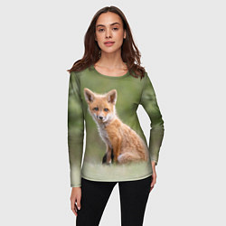 Лонгслив женский Лисенок, цвет: 3D-принт — фото 2