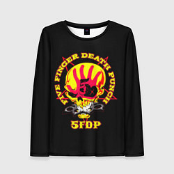 Лонгслив женский Five Finger Death Punch FFDP, цвет: 3D-принт