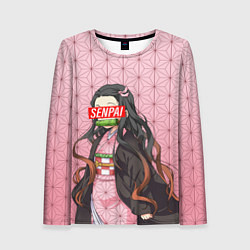 Женский лонгслив SENPAI NEZUKO НЕЗУКО ПАТТЕРН