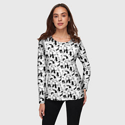 Лонгслив женский Коровы, цвет: 3D-принт — фото 2