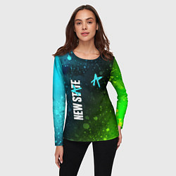 Лонгслив женский ПАБГ New State - Брызги, цвет: 3D-принт — фото 2