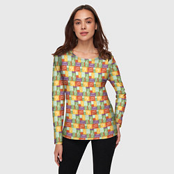 Лонгслив женский Музыкальные Ноты, цвет: 3D-принт — фото 2