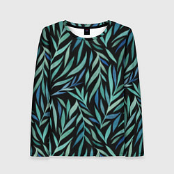 Лонгслив женский Растительный орнамент, цвет: 3D-принт